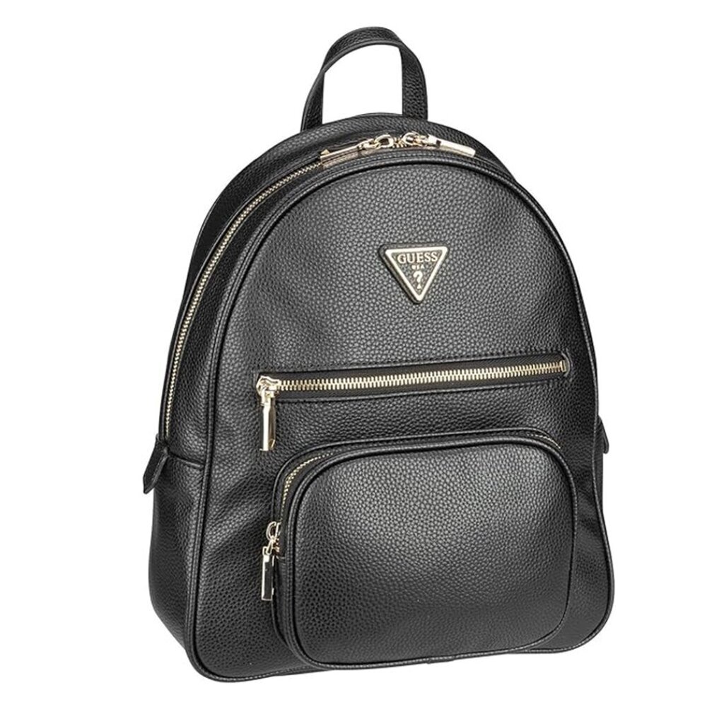 Guess Black Backpack with Gold Accents